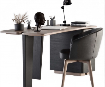 Modern Computer Desk And Chair-ID:429640051