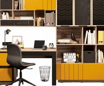 Modern Computer Desk And Chair-ID:106440076