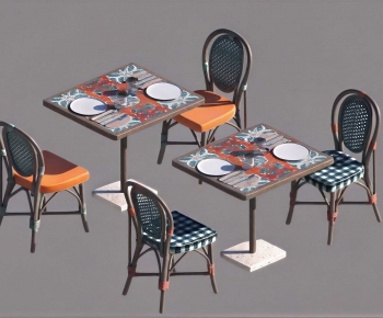American Style Dining Table And Chairs-ID:625469728