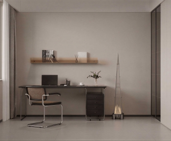 Modern Computer Desk And Chair-ID:299909161