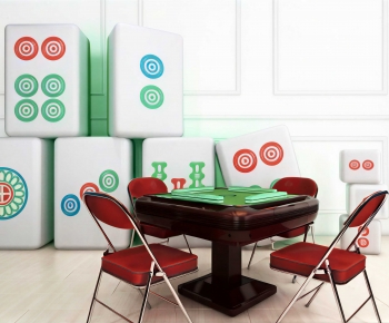 Modern Mahjong Tables And Chairs-ID:604715117