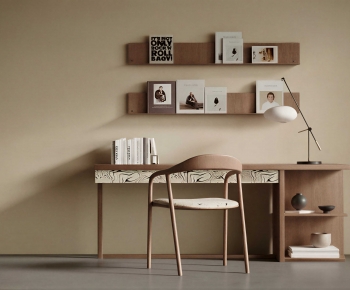 Modern Computer Desk And Chair-ID:740510948
