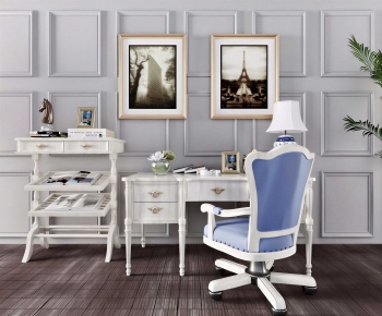 Modern Computer Desk And Chair-ID:426321983