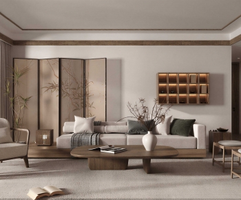 Wabi-sabi Style A Living Room-ID:256634004