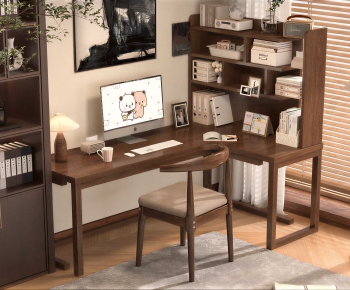 Modern Computer Desk And Chair-ID:945804121