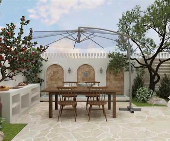 Mediterranean Style Courtyard/landscape-ID:704582934