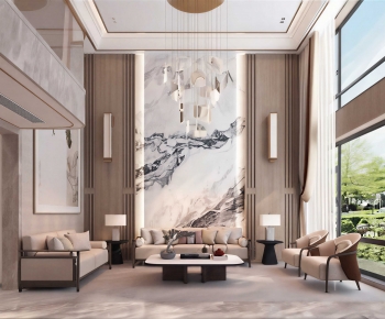New Chinese Style A Living Room-ID:576980154