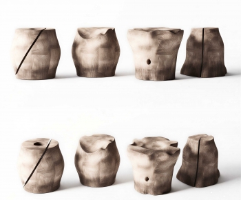 Wabi-sabi Style Stool-ID:982101927