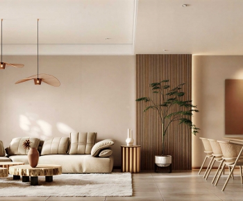Wabi-sabi Style A Living Room-ID:869596005
