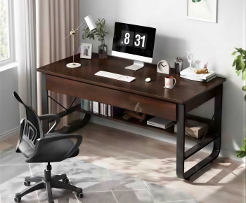 Modern Office Desk And Chair-ID:615156893