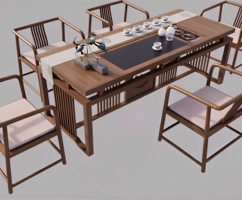 New Chinese Style Tea Tables And Chairs-ID:929478888