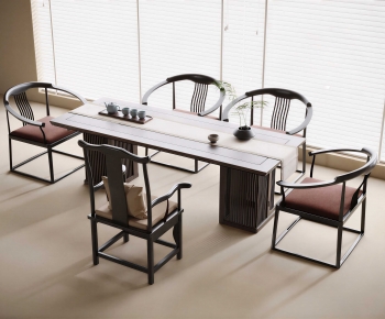 New Chinese Style Tea Tables And Chairs-ID:988291984