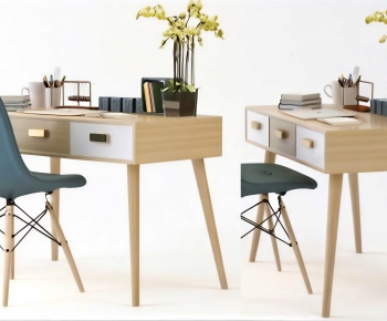 Modern Computer Desk And Chair-ID:983484981