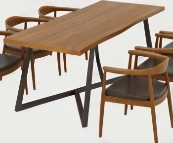 Nordic Style Dining Table And Chairs-ID:439395904
