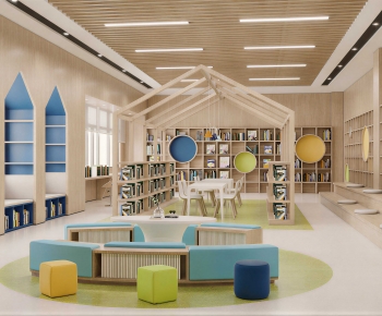 Modern Children's Reading Room-ID:793880948