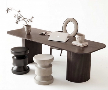 Modern Computer Desk And Chair-ID:419317017