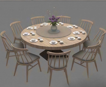New Chinese Style Dining Table And Chairs-ID:925617932