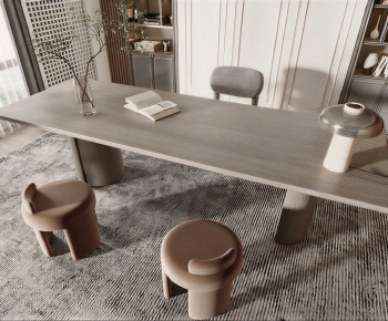 Modern Computer Desk And Chair-ID:217609889