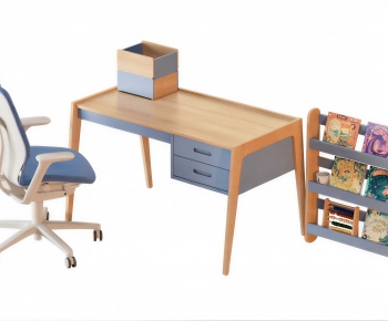 Modern Computer Desk And Chair-ID:429395912