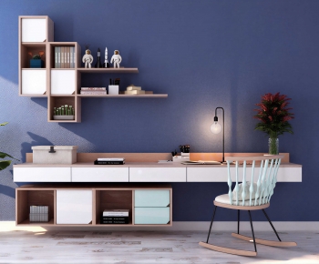 Modern Computer Desk And Chair-ID:367880118