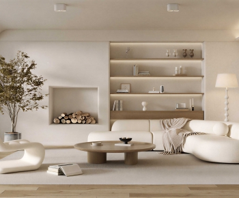 Wabi-sabi Style A Living Room-ID:950490007