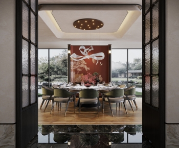 新中式餐厅包厢-3477556