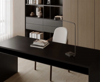 Modern Computer Desk And Chair-ID:384049411