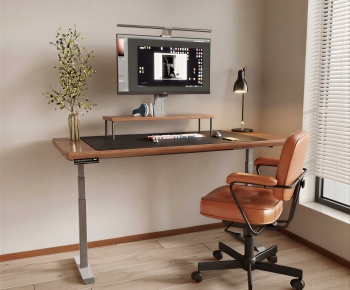 Modern Office Desk And Chair-ID:192473897