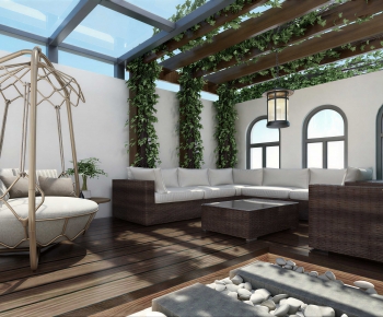 Modern Glass Sun Room-ID:739937071