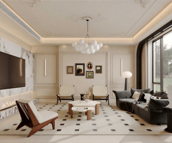 French Style A Living Room-ID:916949996