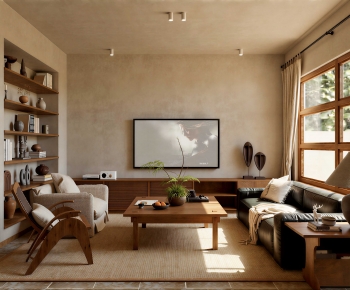 Wabi-sabi Style A Living Room-ID:467395075