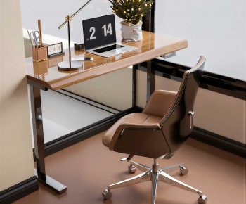 Modern Computer Desk And Chair-ID:325079929