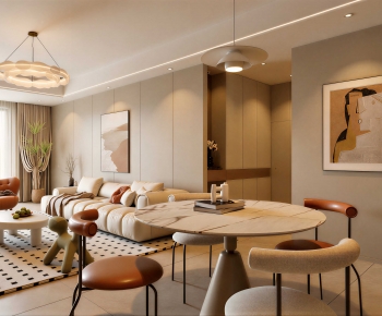 Modern A Living Room-ID:601941111