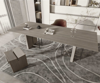 Modern Computer Desk And Chair-ID:522617101