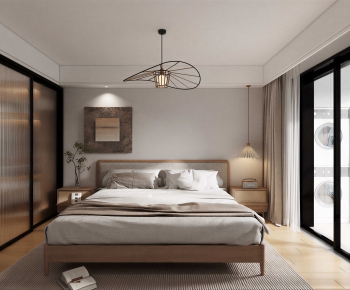Wabi-sabi Style Bedroom-ID:644872902