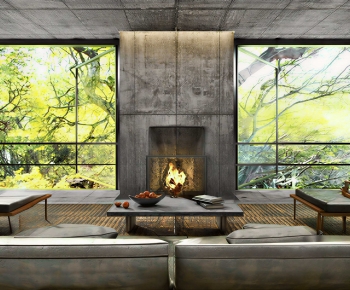 Modern A Living Room-ID:615288028