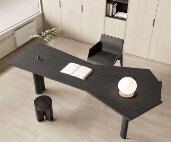 Modern Computer Desk And Chair-ID:756335023