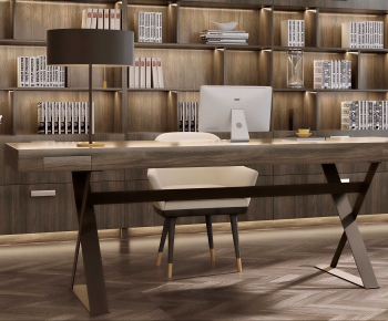 Modern Computer Desk And Chair-ID:236670976