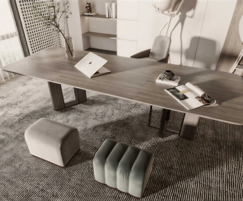 Modern Computer Desk And Chair-ID:105006932