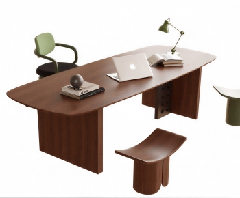 Modern Computer Desk And Chair-ID:330867057