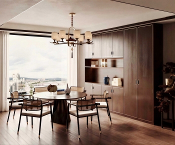 New Chinese Style Dining Room-ID:683820964