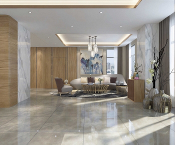 New Chinese Style A Living Room-ID:544228087