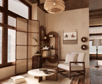 Wabi-sabi Style A Living Room-ID:973355053