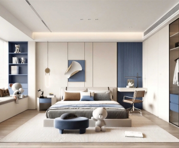 Modern Boy's Room And Son's Room-ID:389938128
