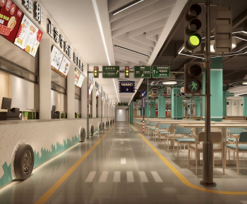 Industrial Style Mess Hall-ID:857489133