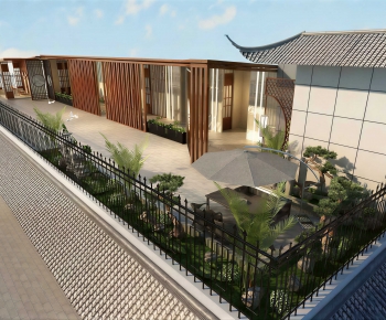 New Chinese Style Courtyard/landscape-ID:883188961