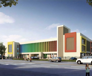 Modern School Building-ID:870446921