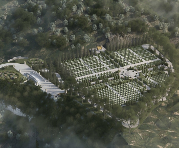 Modern Architectural Bird's-eye View Planning-ID:501039981