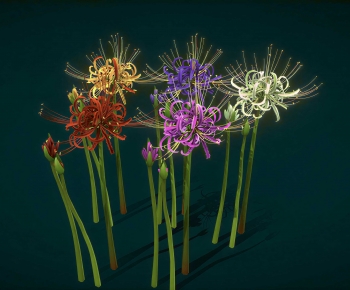 Modern Flowers And Grass-ID:682988882