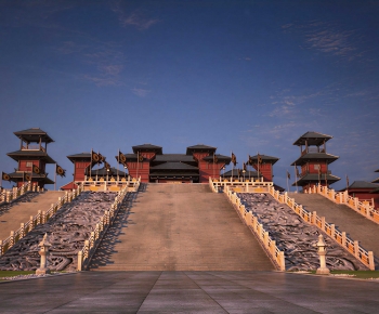 New Chinese Style Ancient Architectural Buildings-ID:852493057